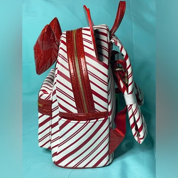 Disney Parks x Loungefly Peppermint Twist Minnie Mouse Backpack - Picture 3 of 7